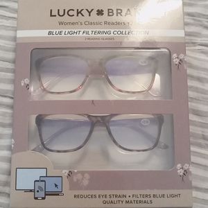 2 pairs of blue light readers- Lucky brand